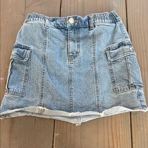 Levi's Blue Denim Cargo Mini Skirt